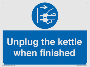 Unplug the kettle when finished